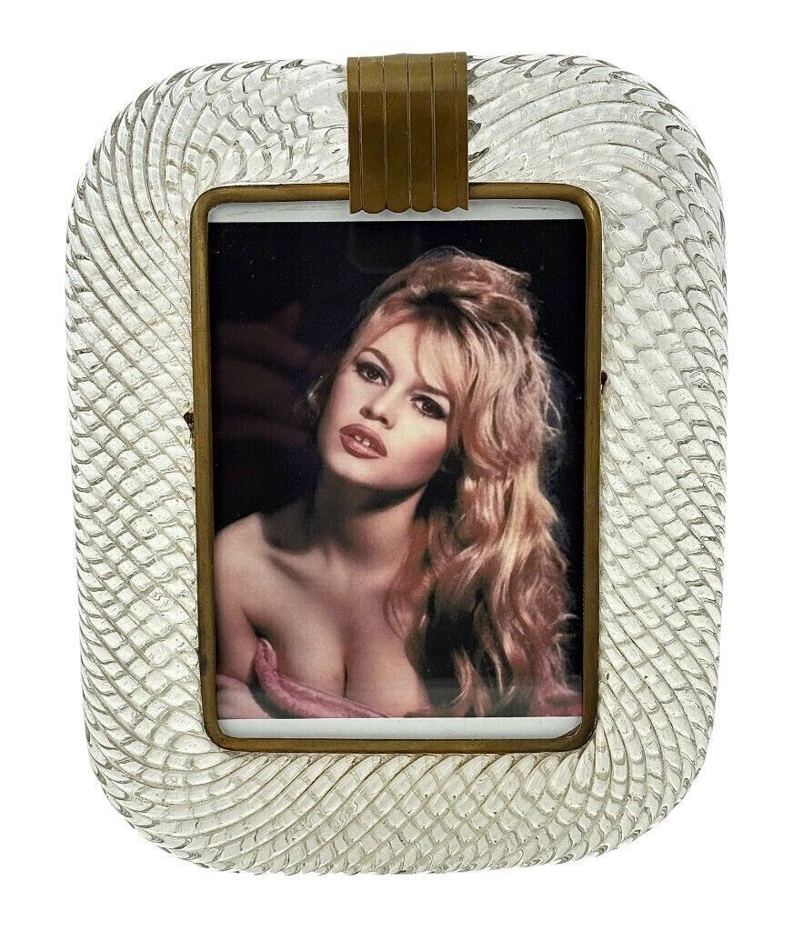 An Orignal 1940s Murano Hand Blown, Torchon Glass Picture Frame By Barovier & Toso photo for sale