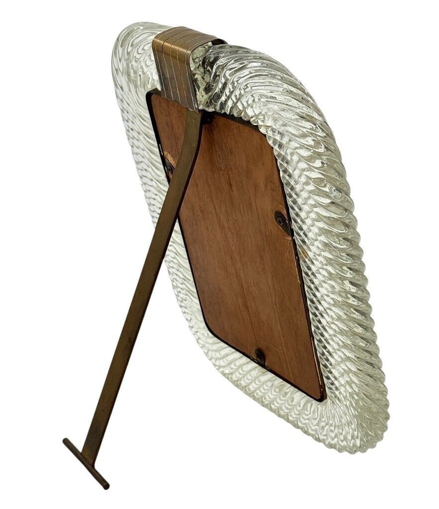 An Orignal 1940s Murano Hand Blown, Torchon Glass Picture Frame By Barovier & Toso photo vintage