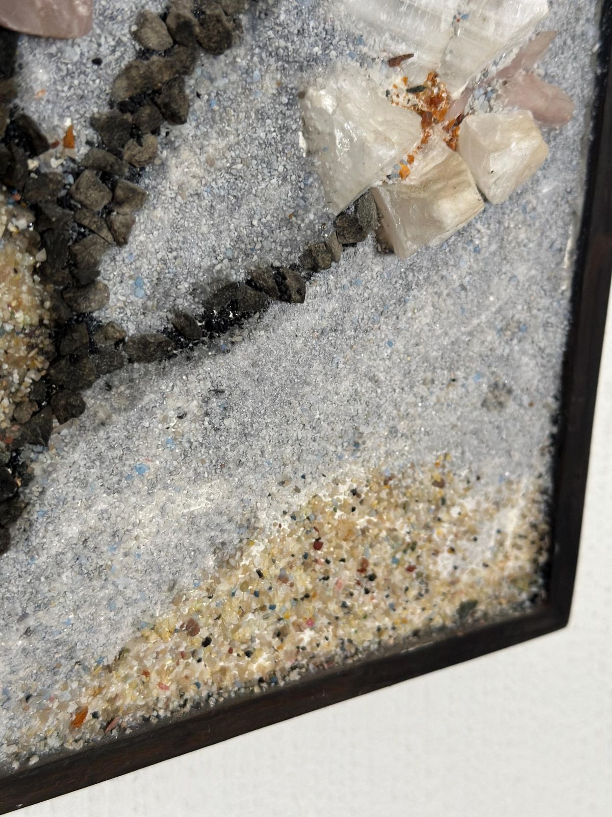 Original Swedish Stone Work On Panel – “äppelblom” (Apple Blossom)  By Olga Aue‑Birkfeldt – 1981 – Framed – 52 × 32 Cm (20.5" × 12.6") photo 375.0