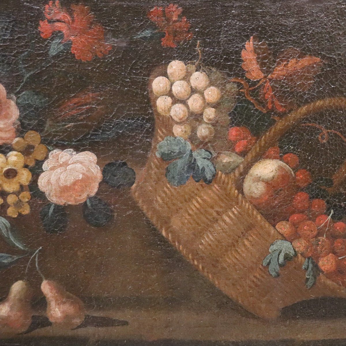 Still Life With Flowers And Fruits, 1700s, Oil On Canvas photo 1814.0