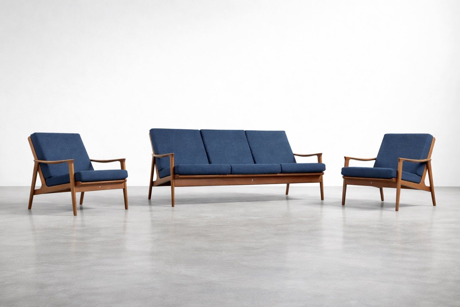 Vintage Australian Teak Sofa And Chairs From Parker Furniture, 1950s, Set Of 3