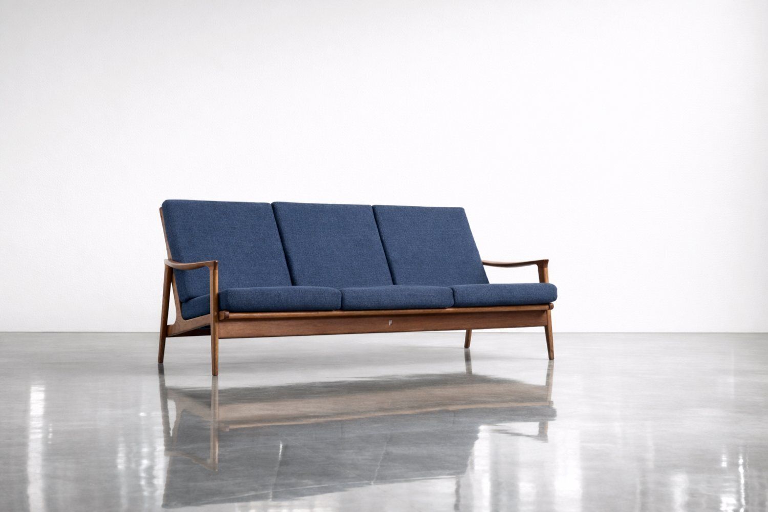 Vintage Australische Teakhouten Bank En Stoelen Van Parker Furniture, Ca. Jaren 1950, Set Van 3 photo for sale