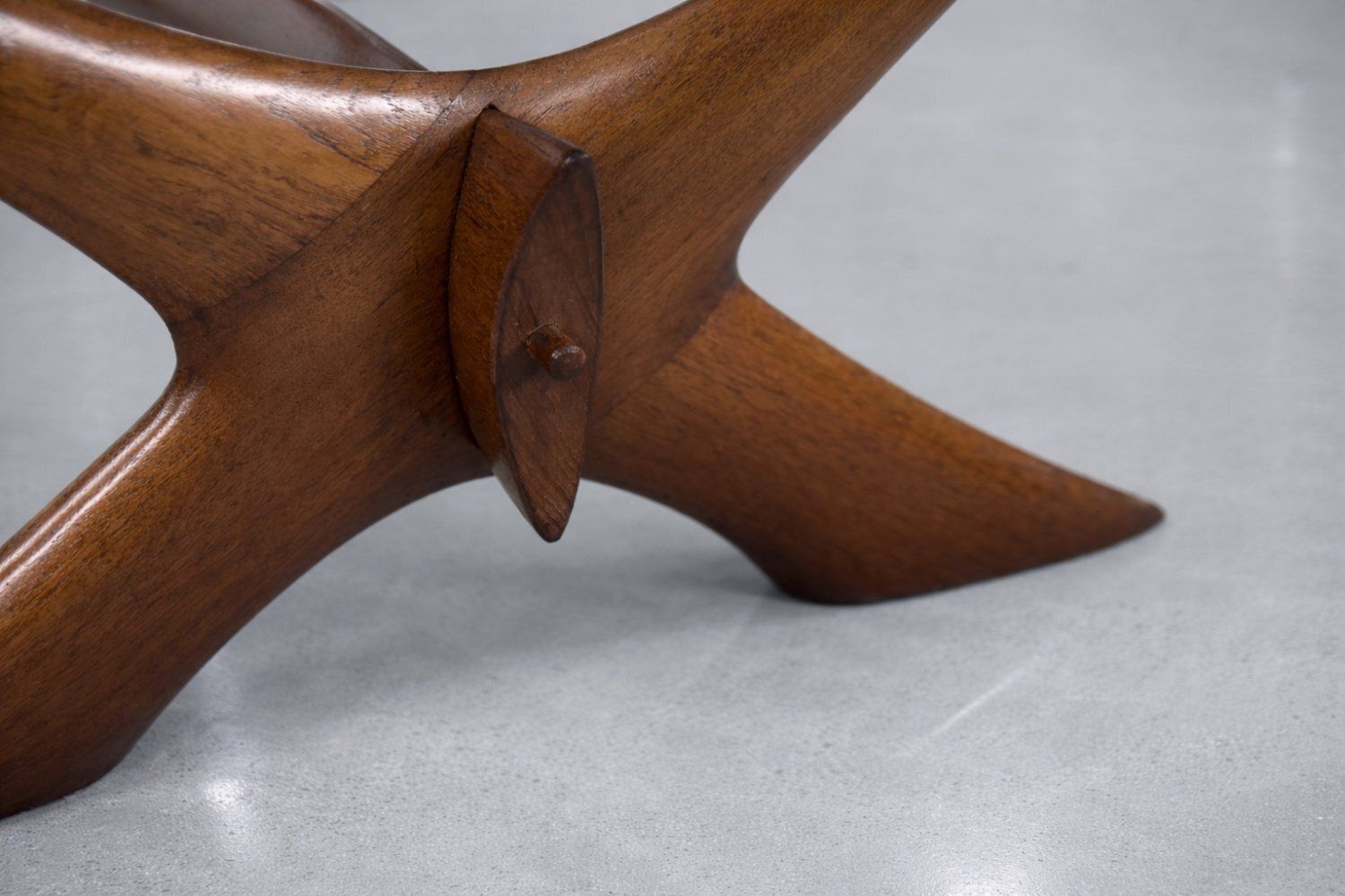 Mid Century Scandinavian Modern Glass And Walnut Condor Coffee Table By Fredrik Schriever Abeln For örebro Glass, 1960s photo furniture
