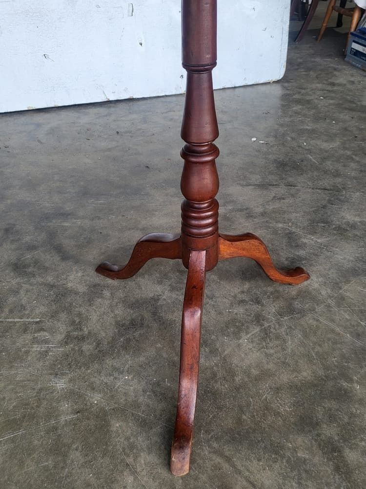 Antique Small Square Tilt Top Side End Lamp Occasional Table photo 195.0