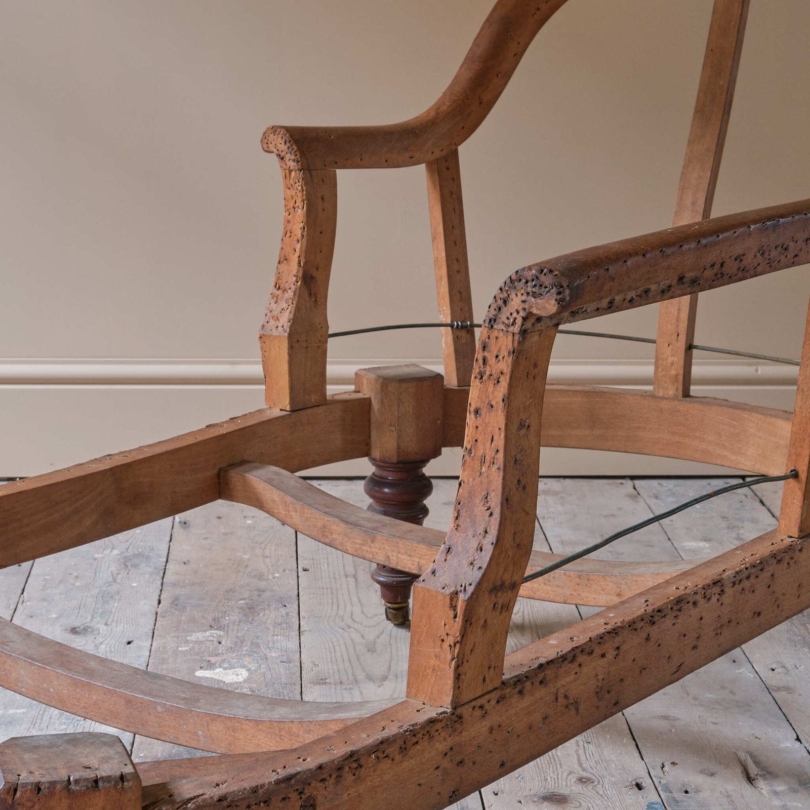 photo for sale Mid 19th Century Chaise Longue Frame C1860