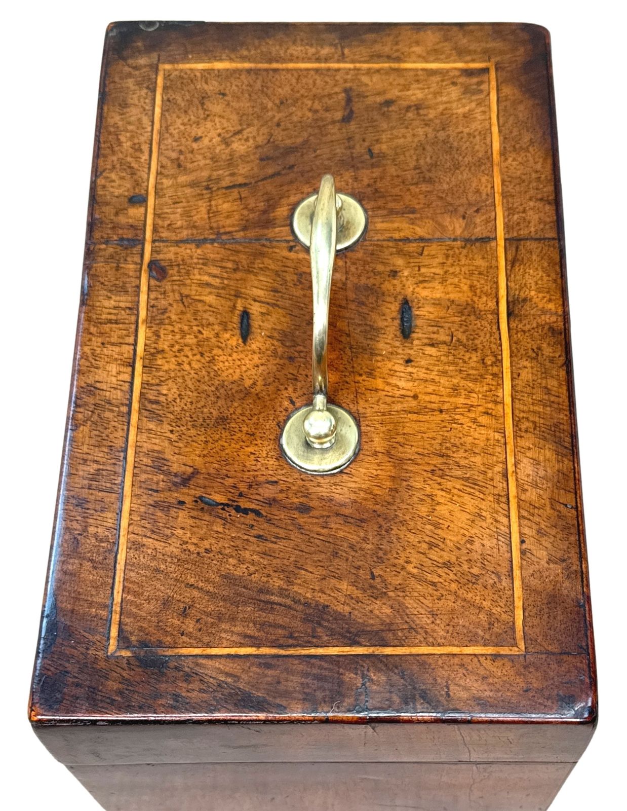 Georgian Walnut Rectangular Tea Caddy 18th Century (England, Circa 1740) photo buy