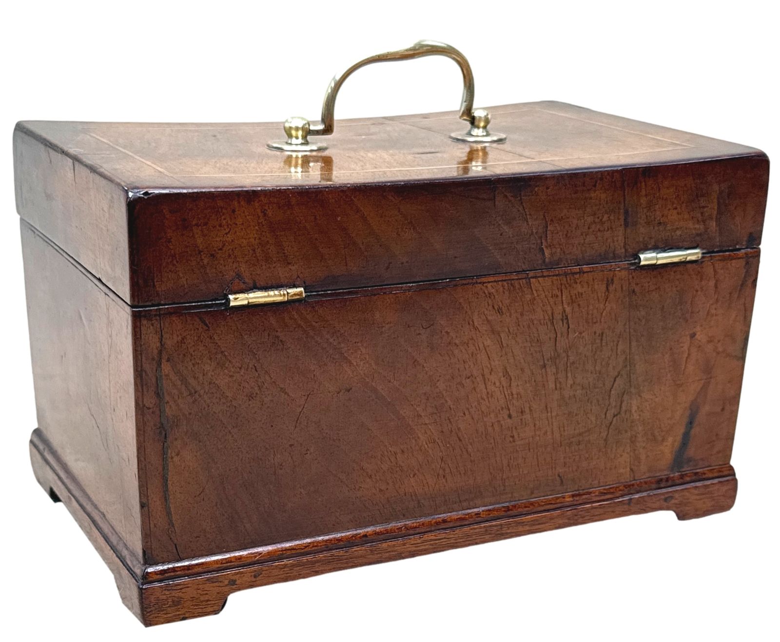 1195.0 Georgian Walnut Rectangular Tea Caddy 18th Century (England, Circa 1740) photo