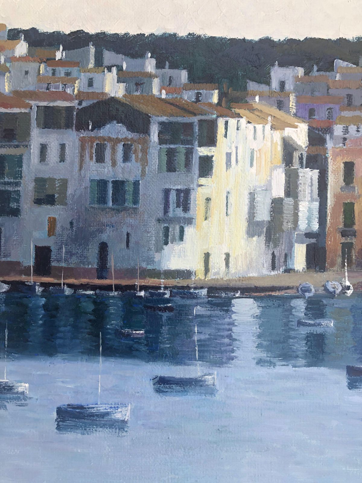Josep Maria Vayreda Canadell Cadaqués View Spain Seascape Oil Painting On Canvas C.1990 photo 1950.0