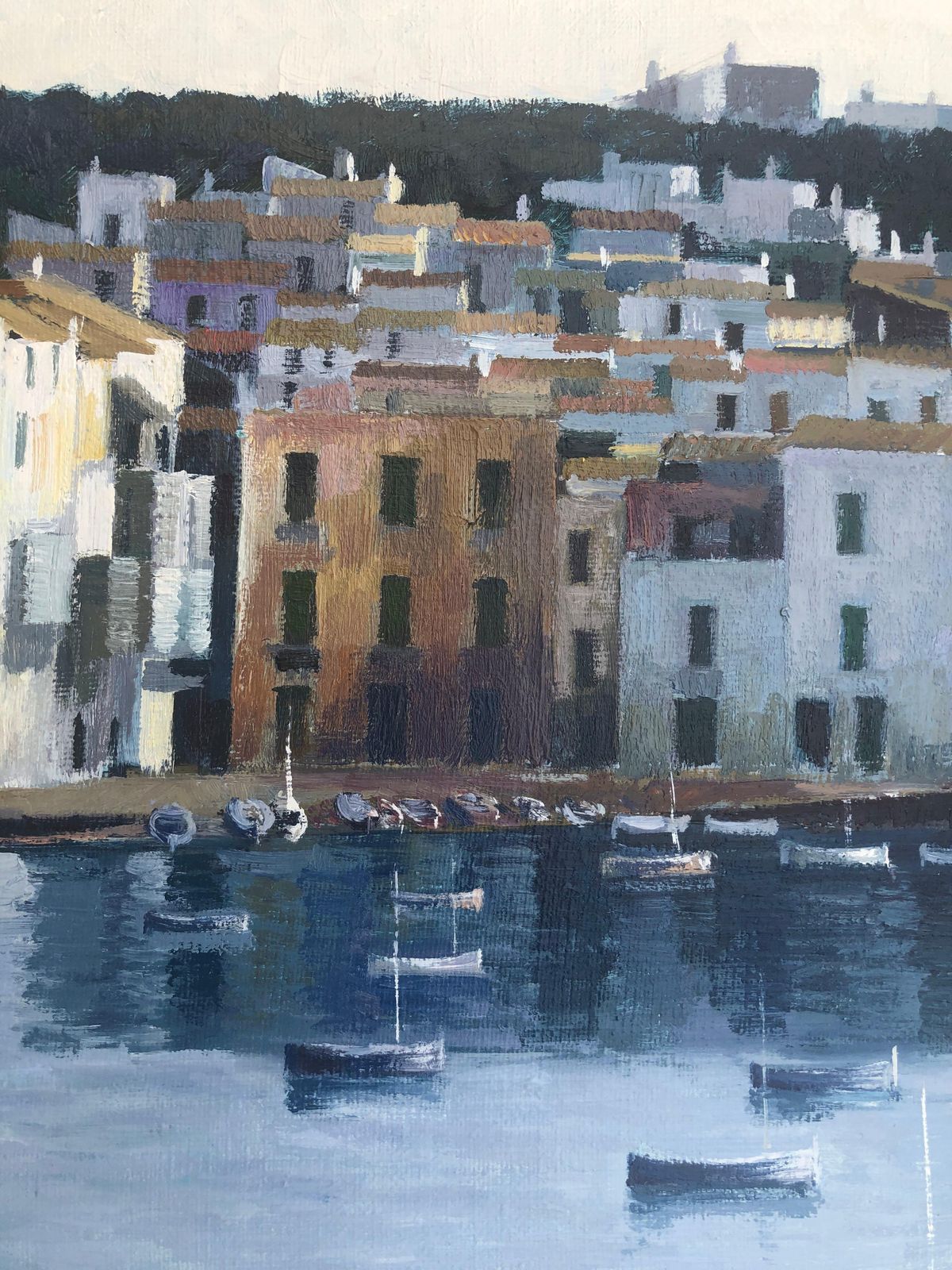Josep Maria Vayreda Canadell Cadaqués View Spain Seascape Oil Painting On Canvas C.1990 photo vinterior