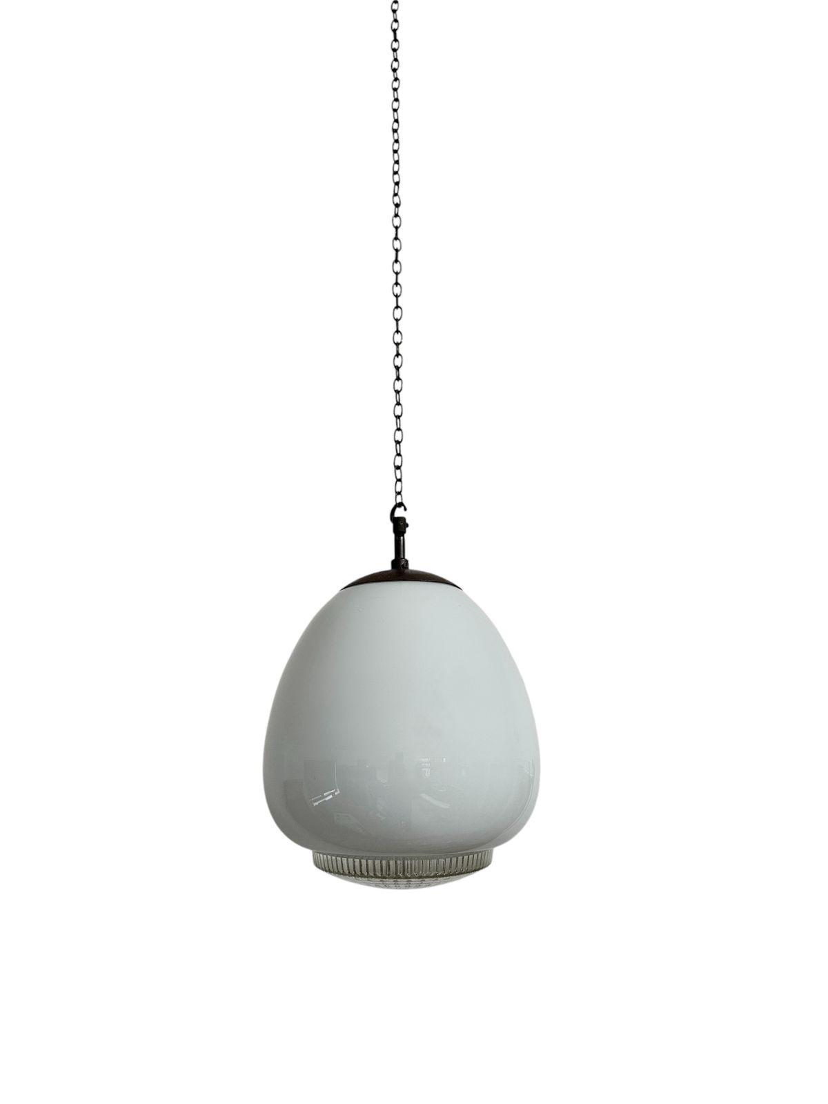 photo for sale Set Run Antique Church Diffused Opaline Tulip Shaped Milk Glass Ceiling Pendant Light Lamp By Sunglow