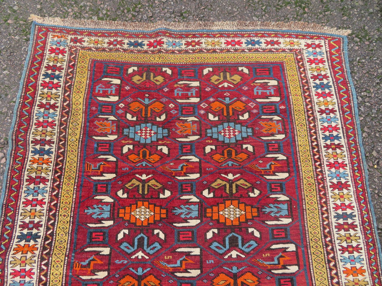 Antique Caucasian Karabagh Rug. 210cm X 127cm. photo for sale