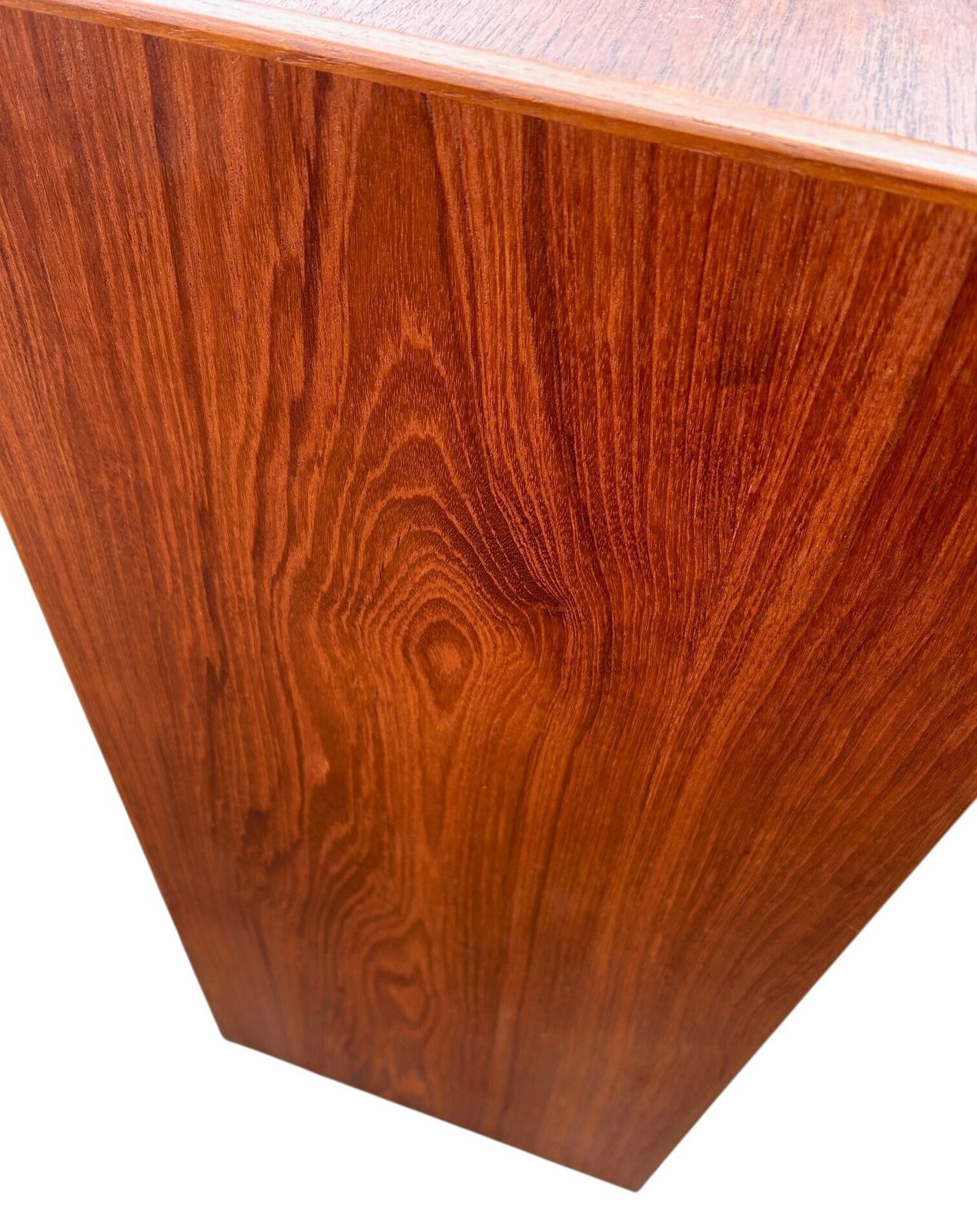 Furniture Danish Teak Chest Of Drawers Scalloped Handles Mid Century Tallboy 1960s photo