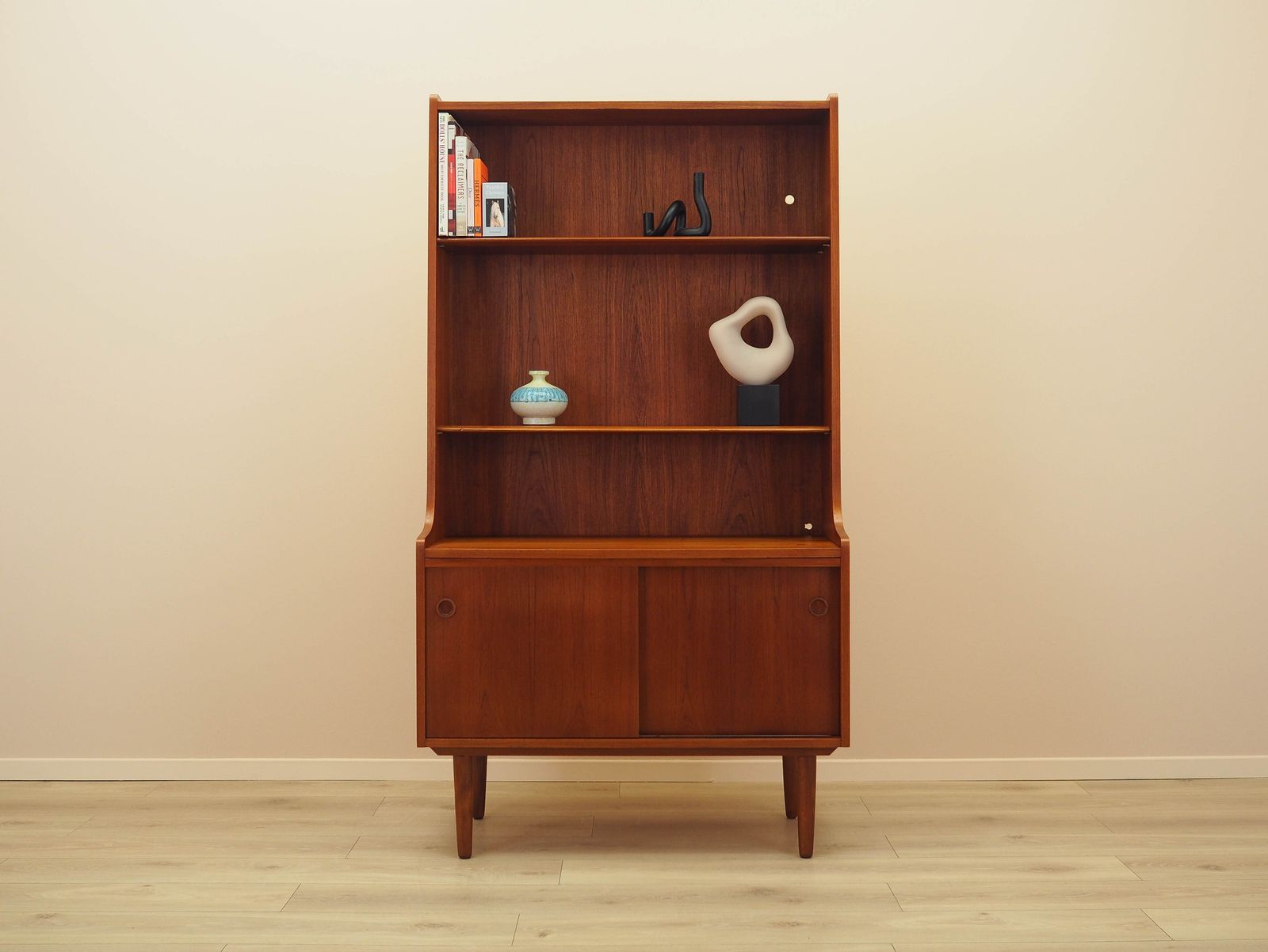 Teak Bookcase, Danish Design, 1970s, Designer: Johannes Sorth photo furniture