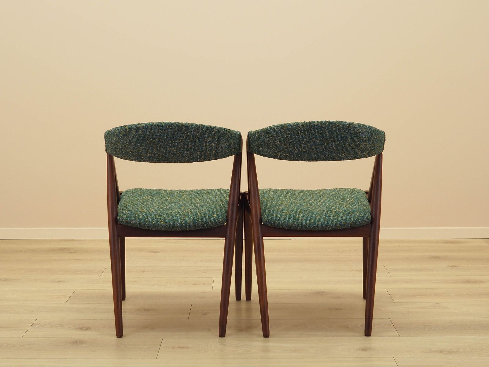 Set Of Two Teak Chairs, Danish Design, 1970s, Designer: Kai Kristiansen photo vintage