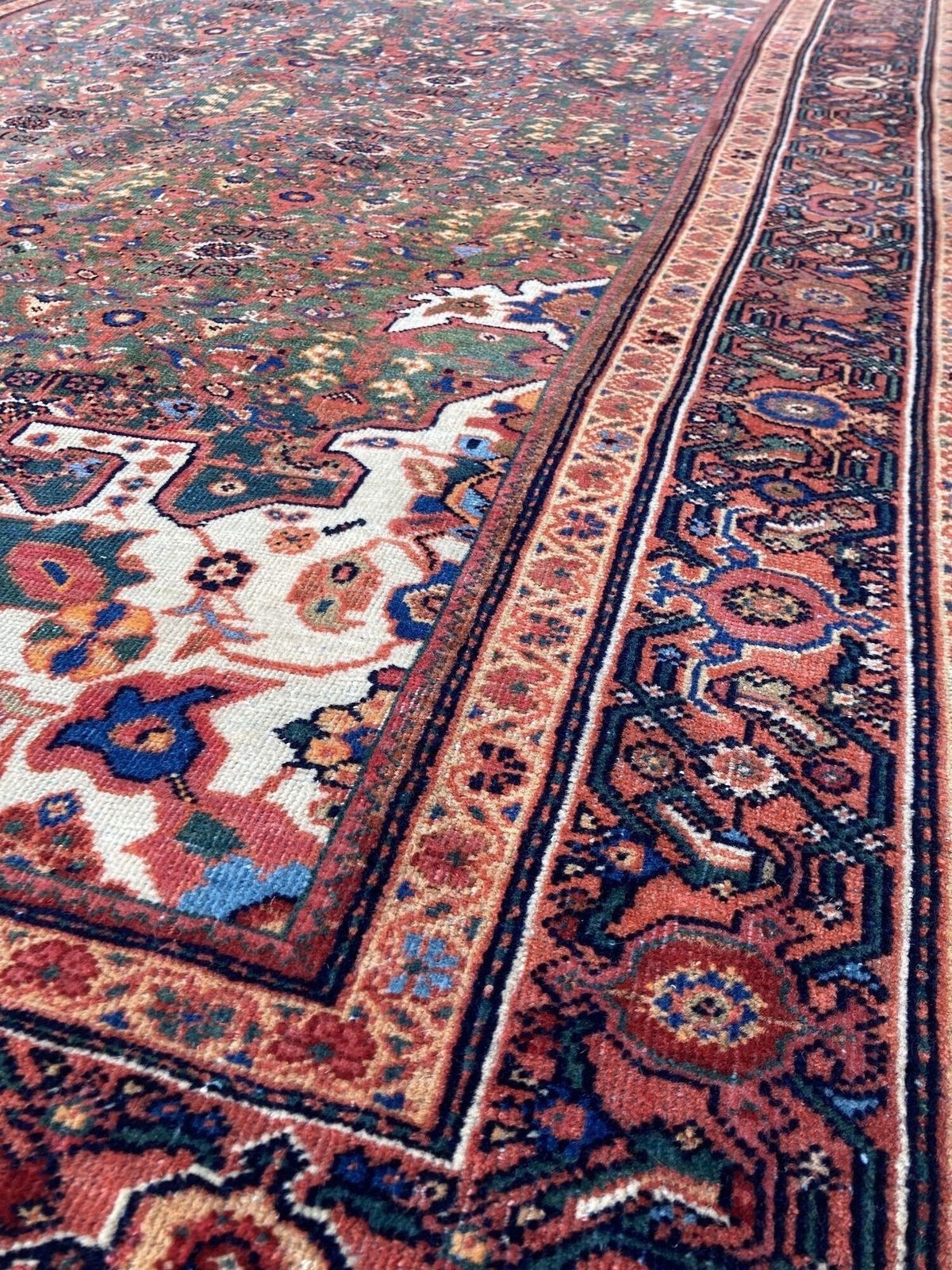 Antique Mahal Rug 2.08m X 1.32m photo vintage