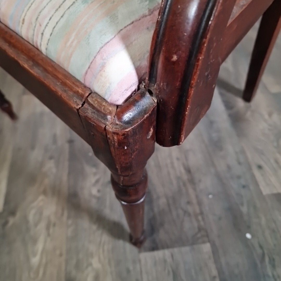 140.0 Antique Desk Elbow Chair Georgian Style Carver Armchair Fireside Wood Mahogany photo
