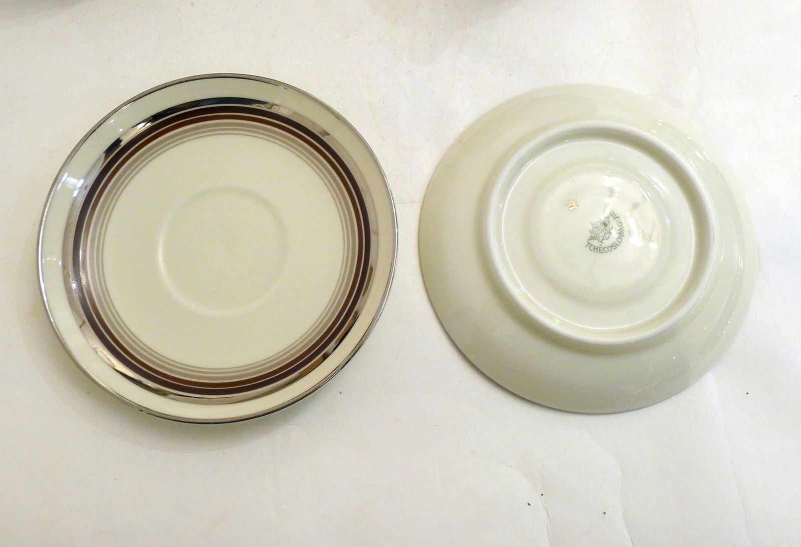 Art Deco Coffee Service In Porcelain From Rgk, Czech, 1930s photo vintage