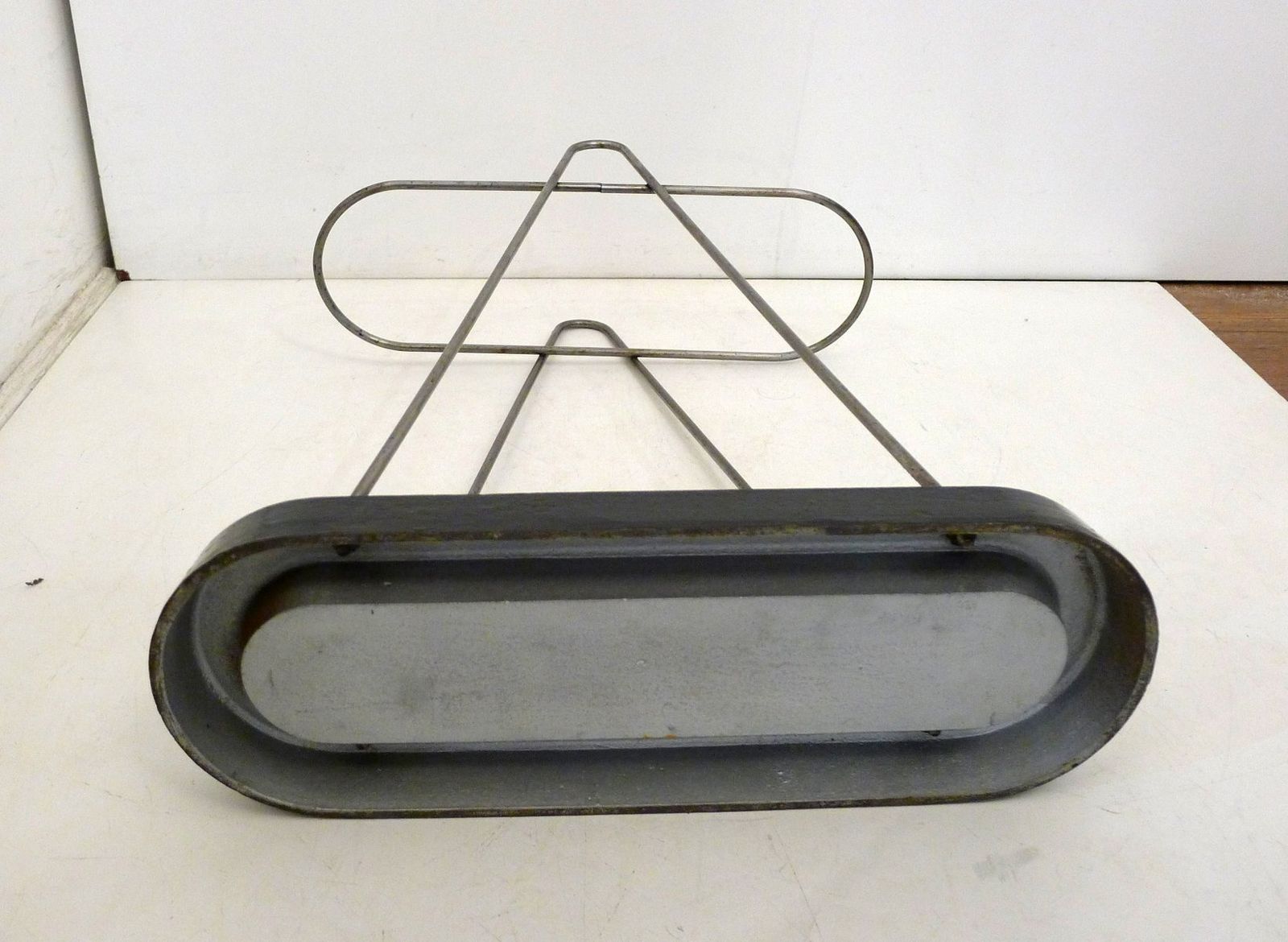 Home Decor Modern Umbrella Stand In Chromed Metal And Cast Iron, 1950s photo