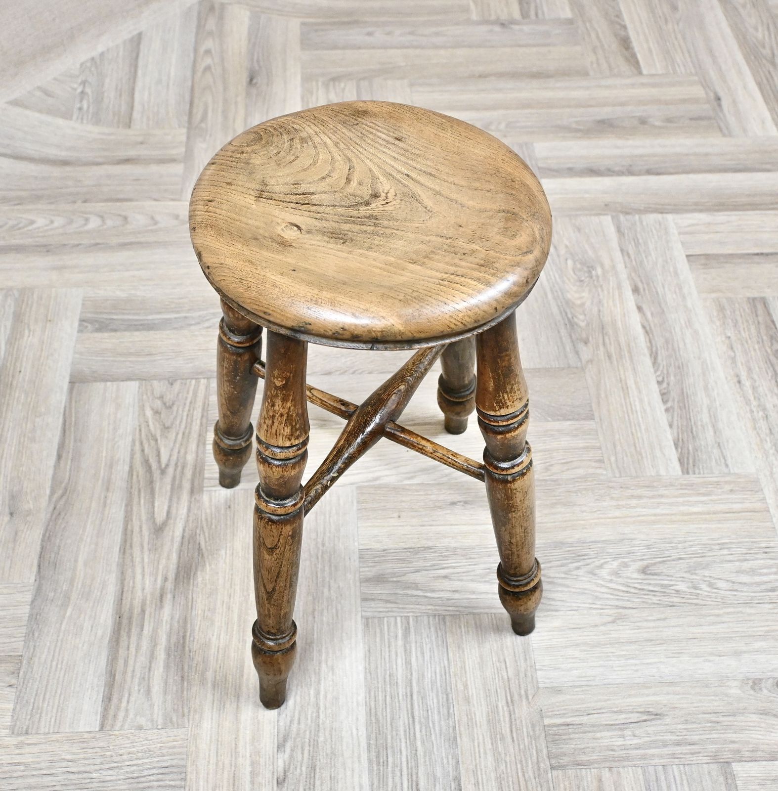 Antique Four Leg Alebouse Stool photo furniture