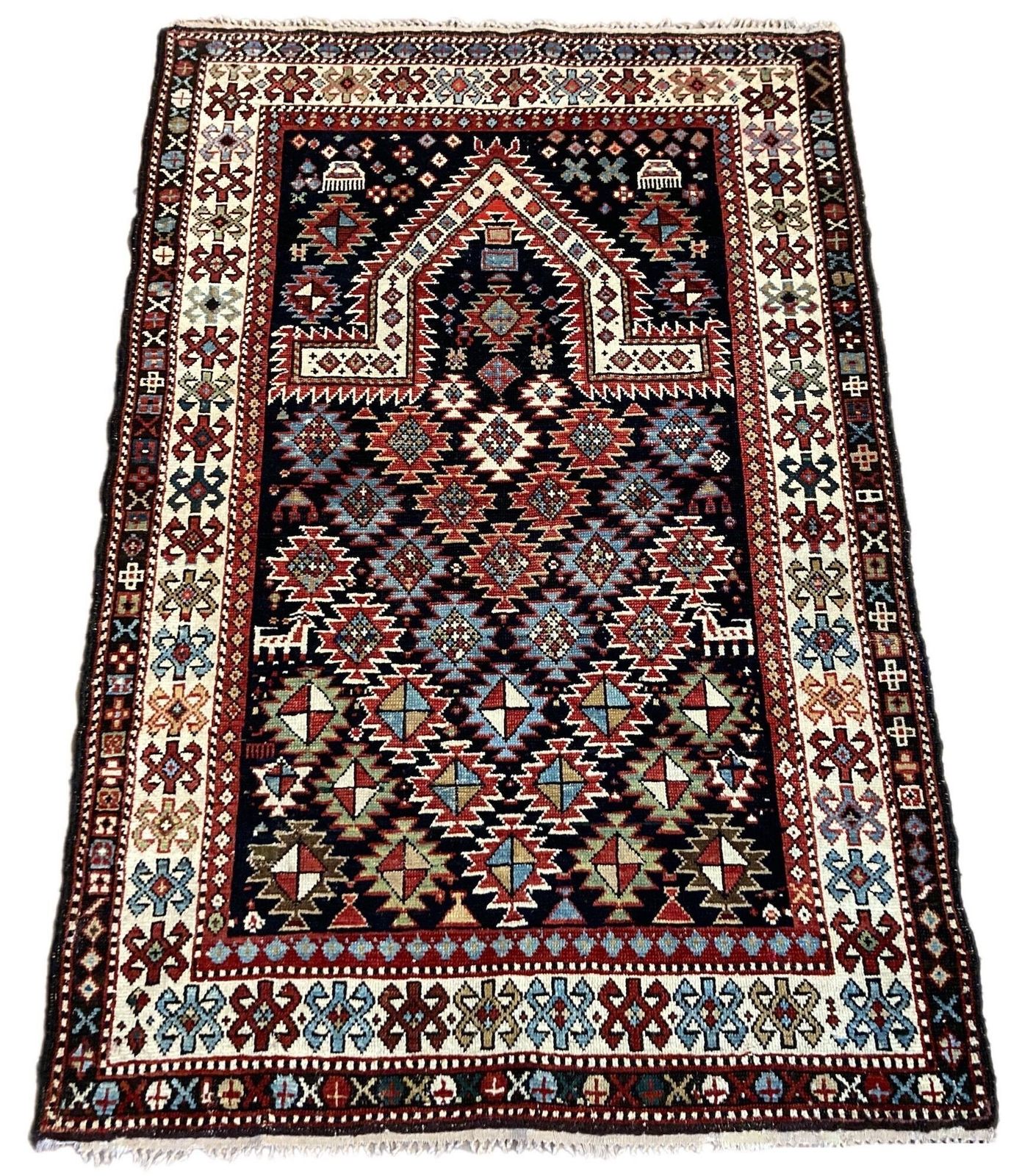 Antique Caucasian Prayer Rug 1.51m X 1.03m photo furniture