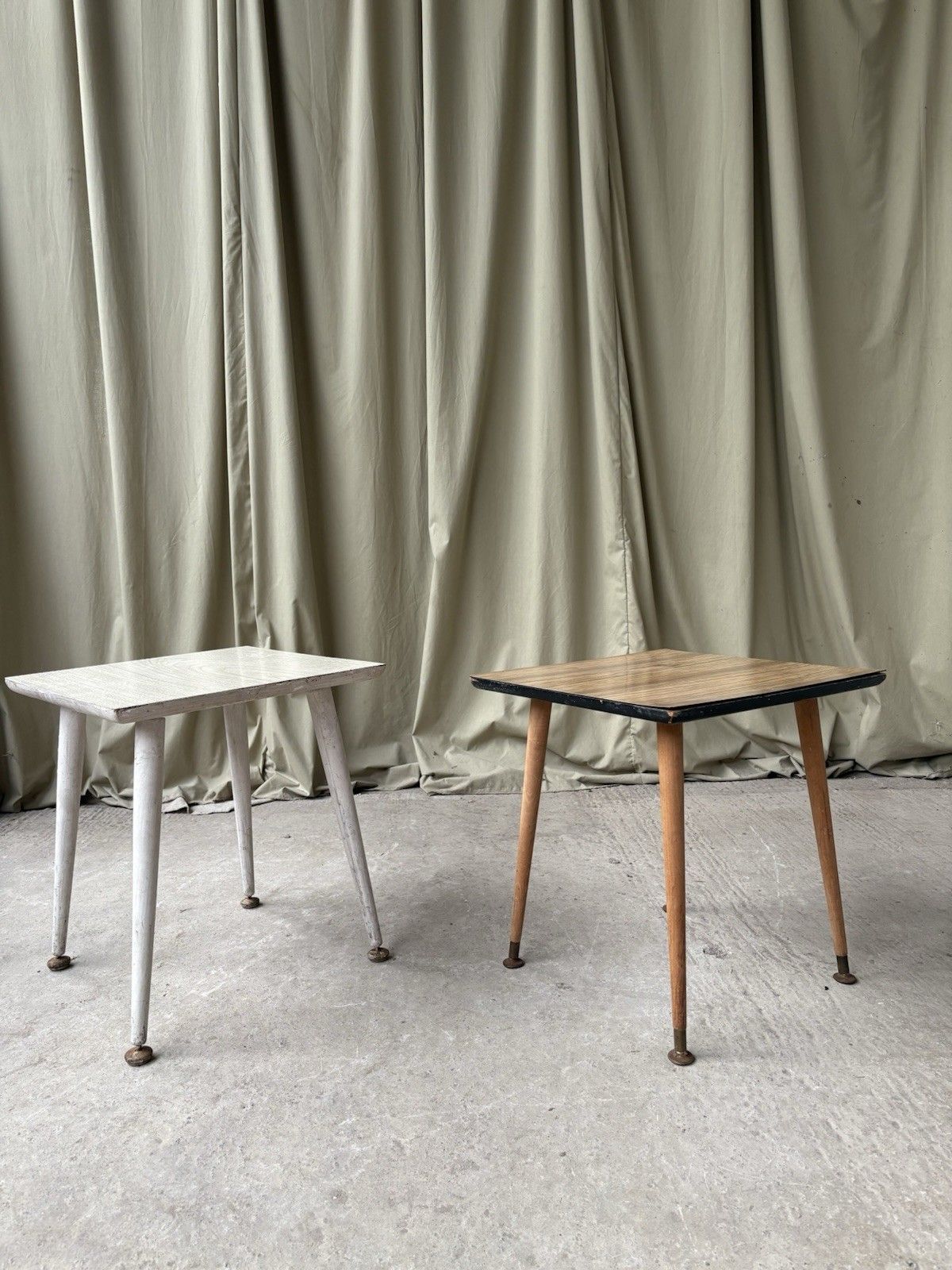 Vtg Mid Century Set Of 2 Side Coffee Bedside Tables Scandi Danish Retro R1089