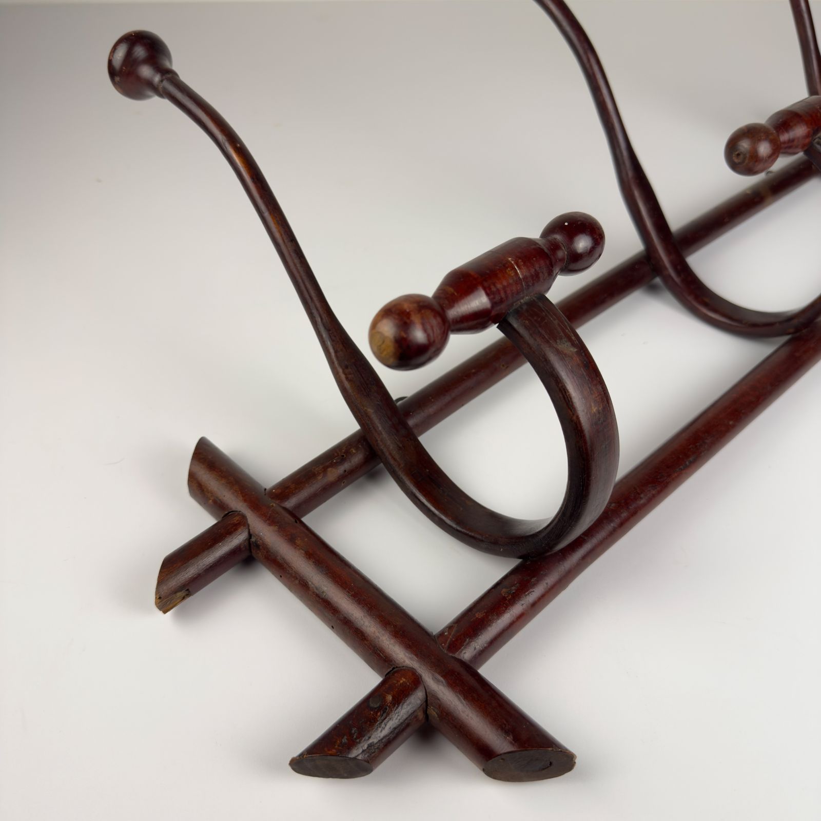 Antique Wooden Coat Rack, Italy 1930s photo furniture