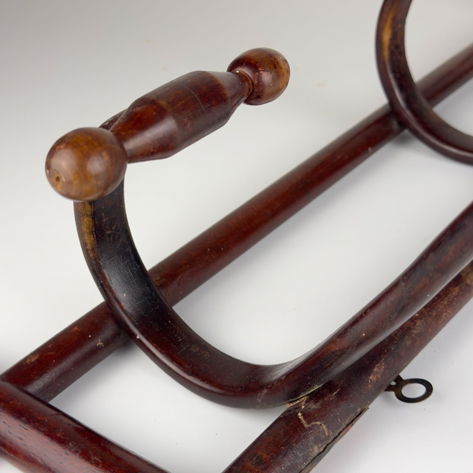 Antique Wooden Coat Rack, Italy 1930s photo vinterior