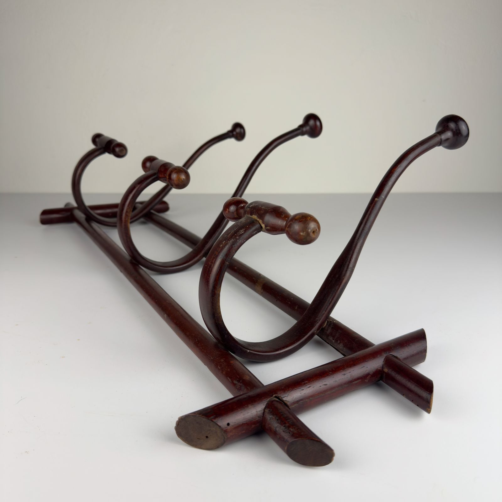 380.0 Antique Wooden Coat Rack, Italy 1930s photo