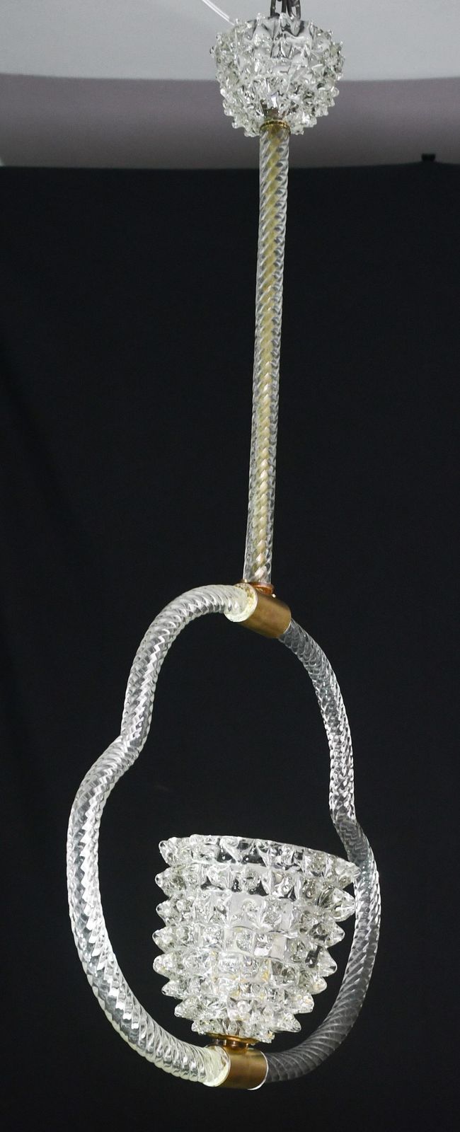 Extraordinary Clear Rostrato Murano Glass Chandelier By Barovier & Toso, 1940s photo buy