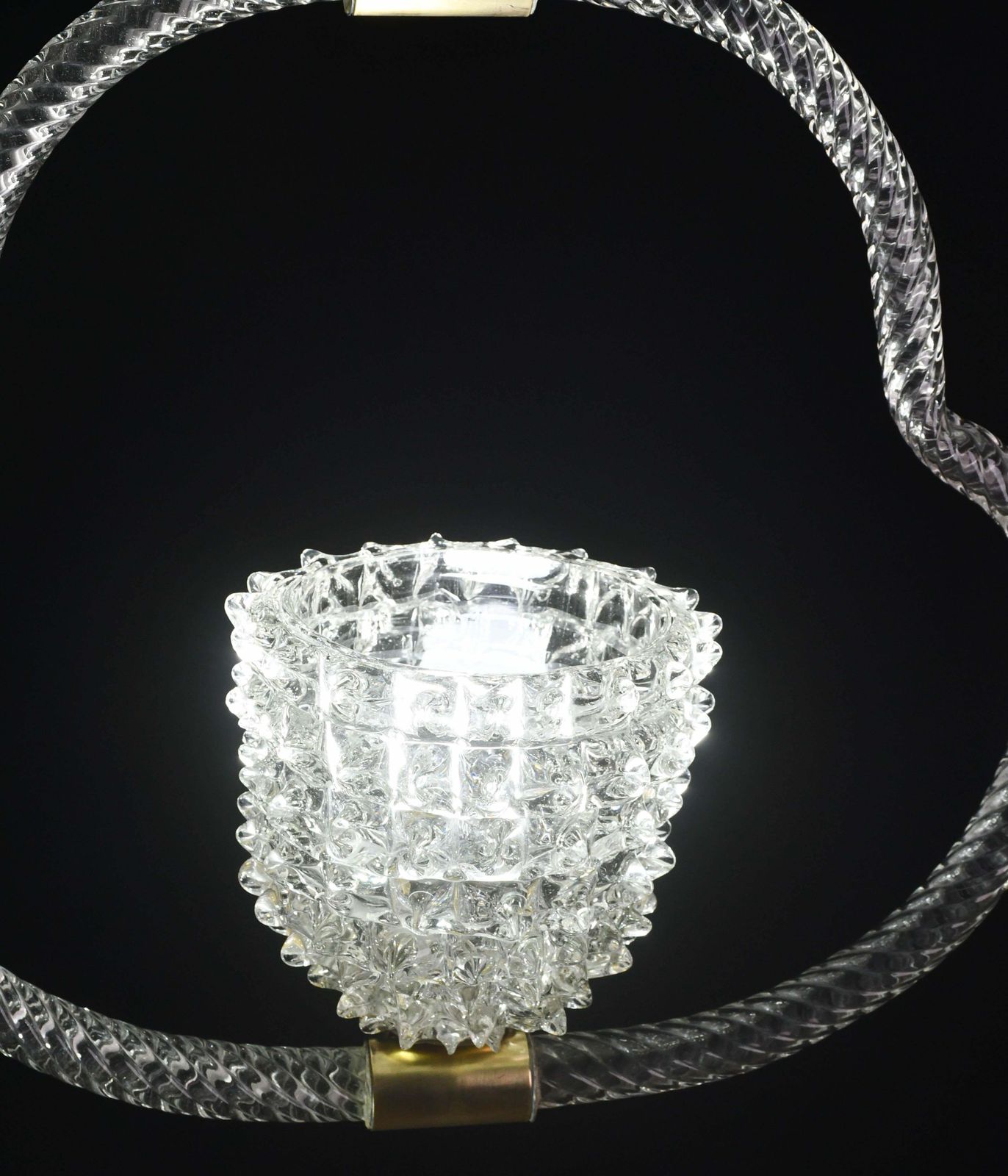 2669.0 Extraordinary Clear Rostrato Murano Glass Chandelier By Barovier & Toso, 1940s photo