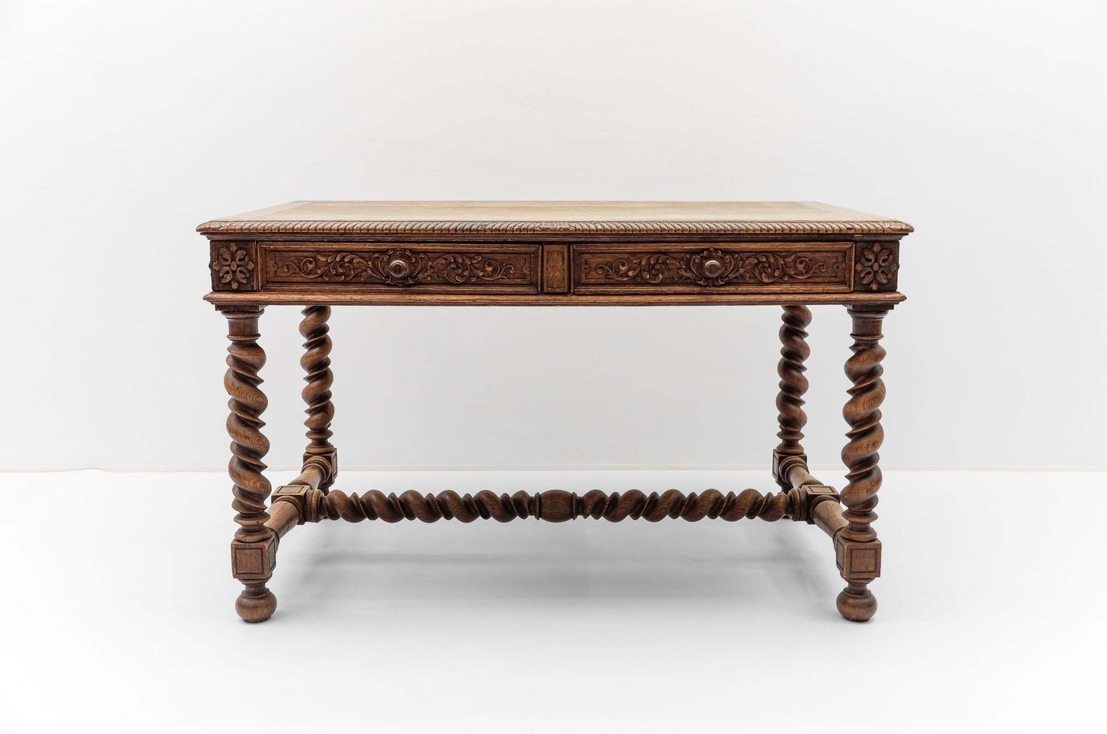 Late 19th Century French Barley Twist Writing Desk photo Furniture