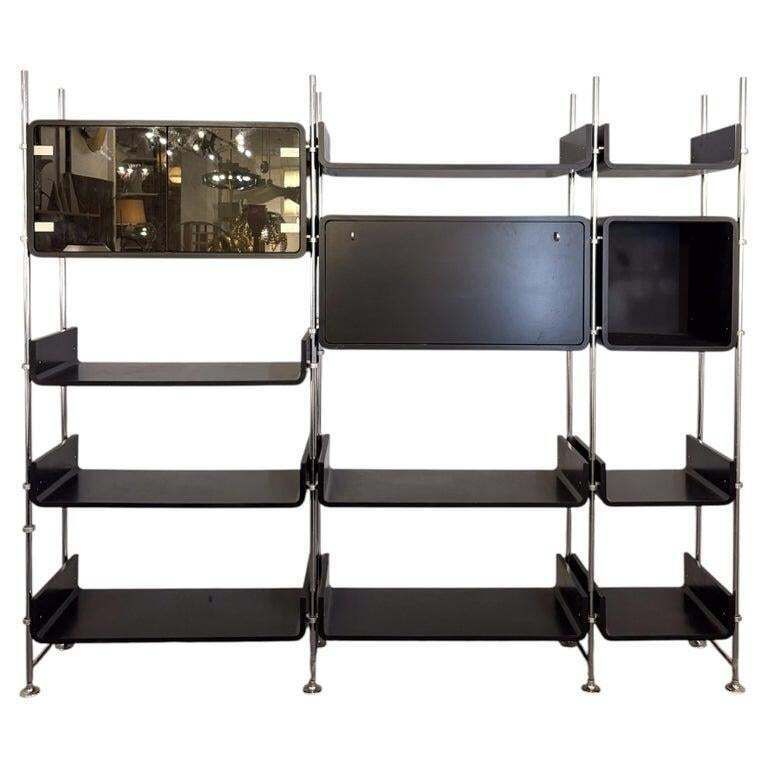 Modular Wall Unit By Michel Ducaroy, Lacquered Wood And Steel, France, 1970s photo buy
