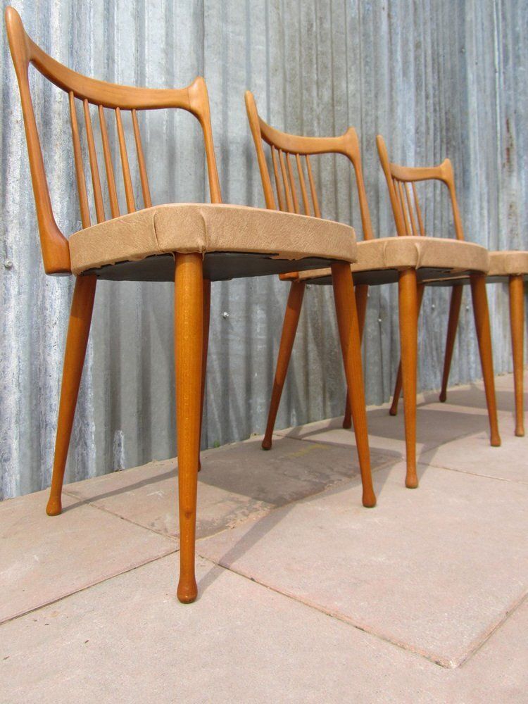 photo for sale Mid Century Dutch Organic Chairs From Stevens, 1950s, Set Of 3