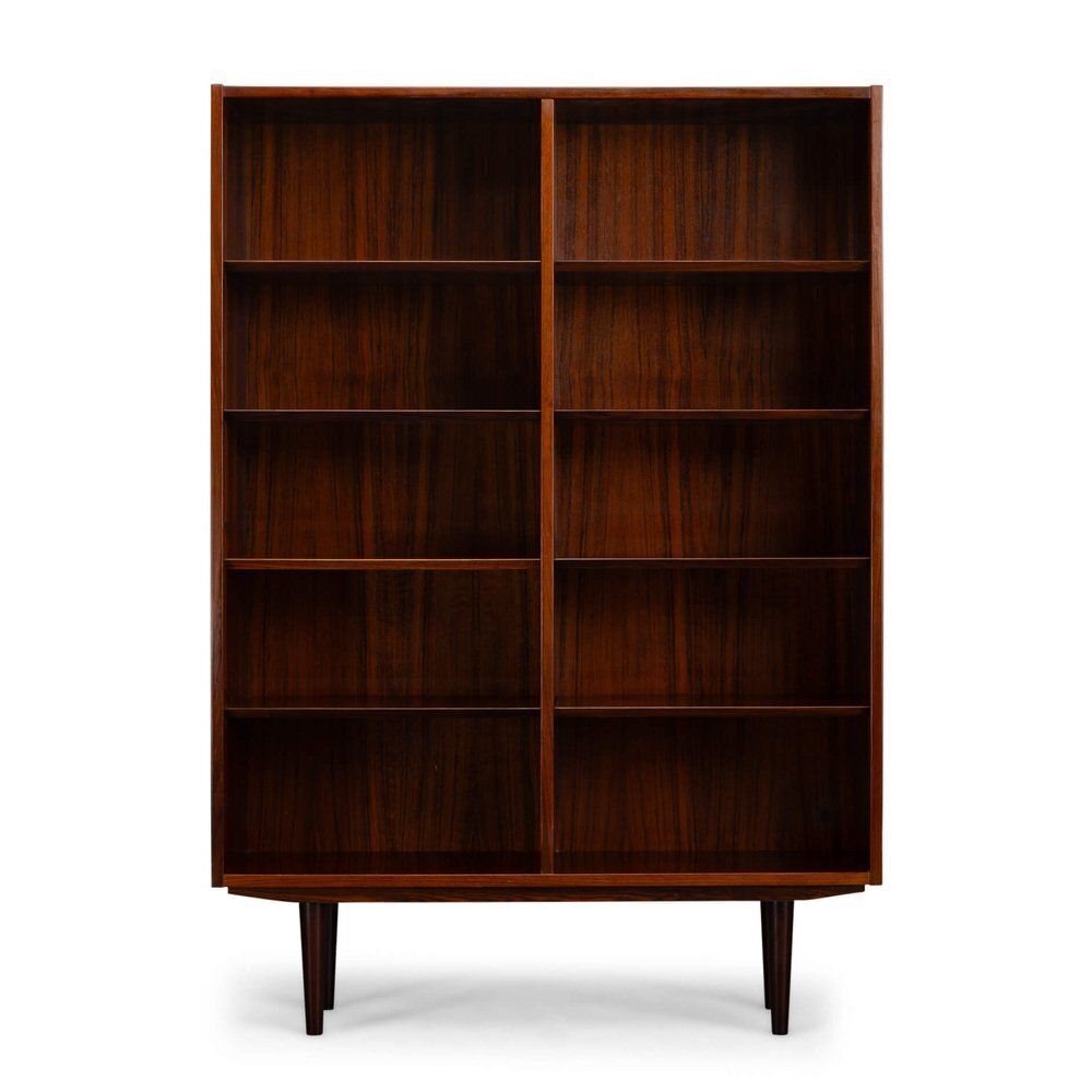 Mid Century Modern Danish High Rosewood Bookcase From Hundevad & Co., 1960s