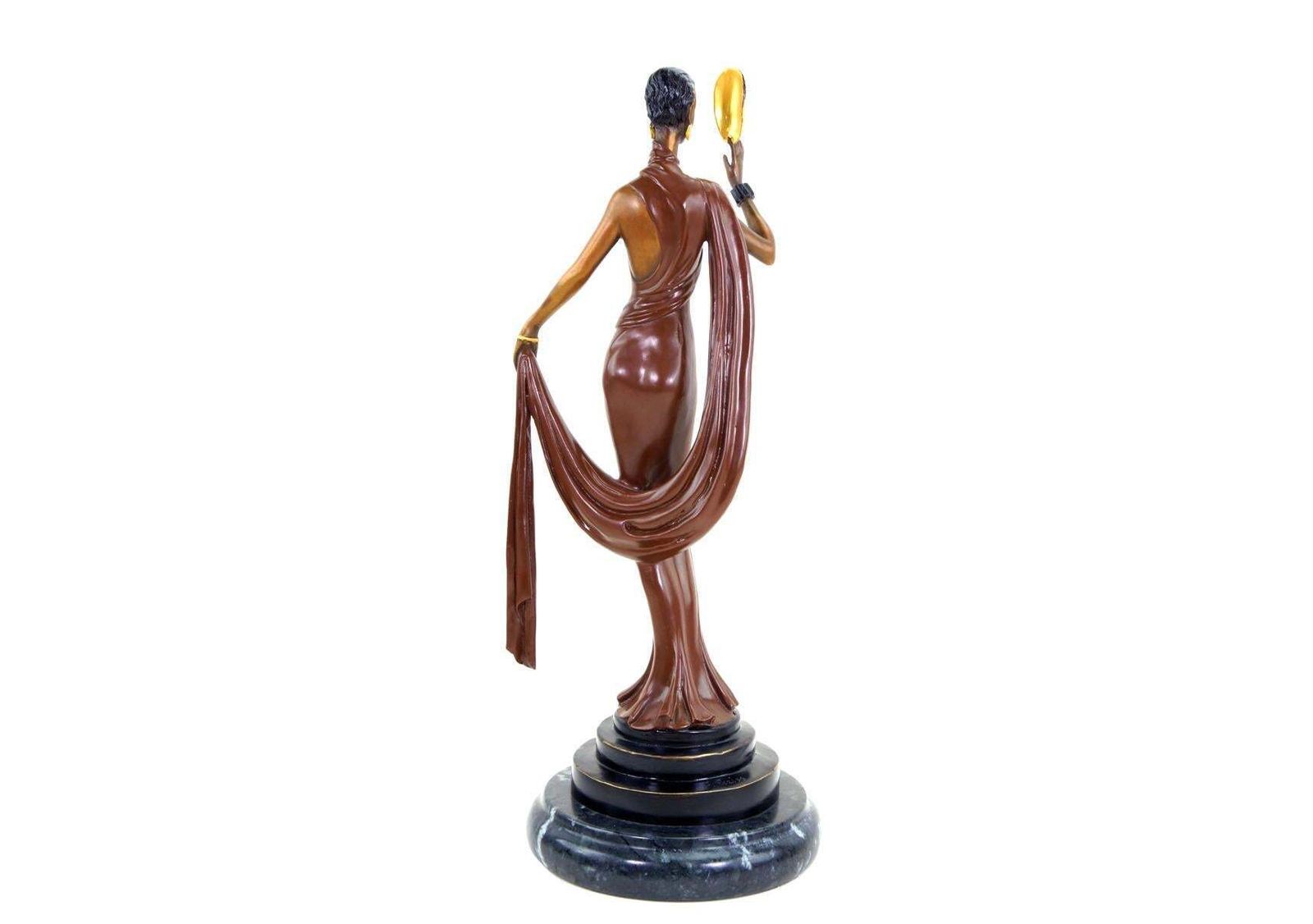 photo furniture Sculpture Dancer With Mask In Bronze, Art Deco Style, 20th Century
