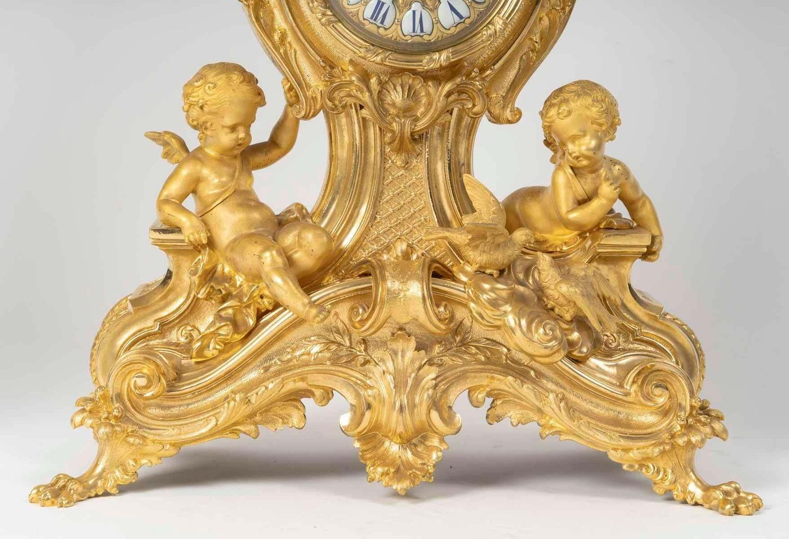 Gilded Bronze Mantel Set, Louis XV Style, Napoleon III Period. photo Home Decor