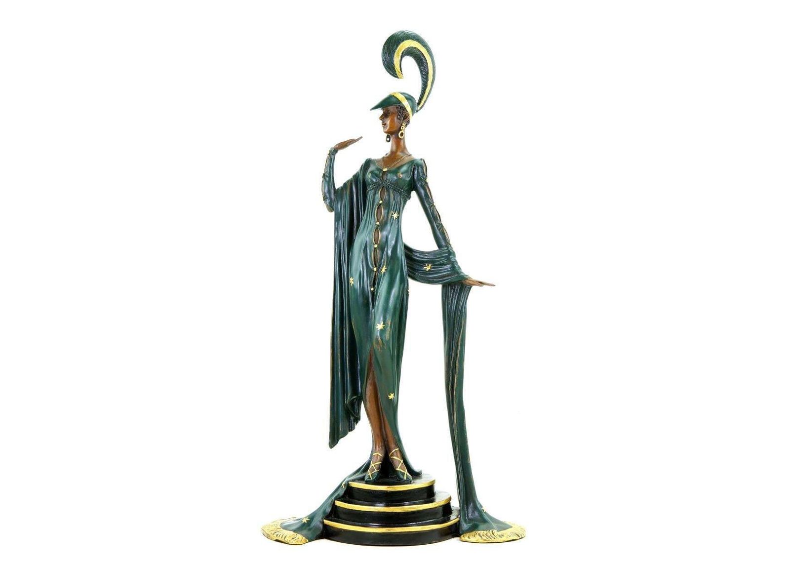 Sculpture Revue Dancer In Bronze, Art Deco Style, 20th Century photo vinterior