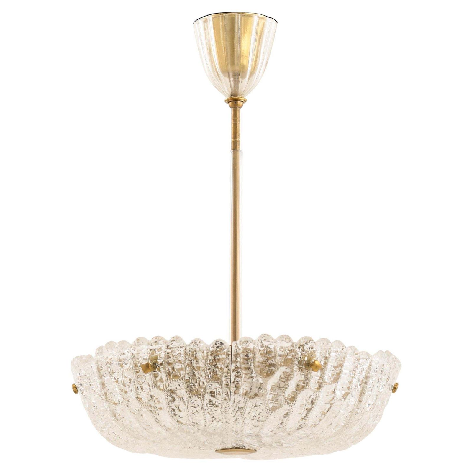 Set Of 2 Ceiling Lamps In Brass And Glass By Carl Fagerlund, 1960s