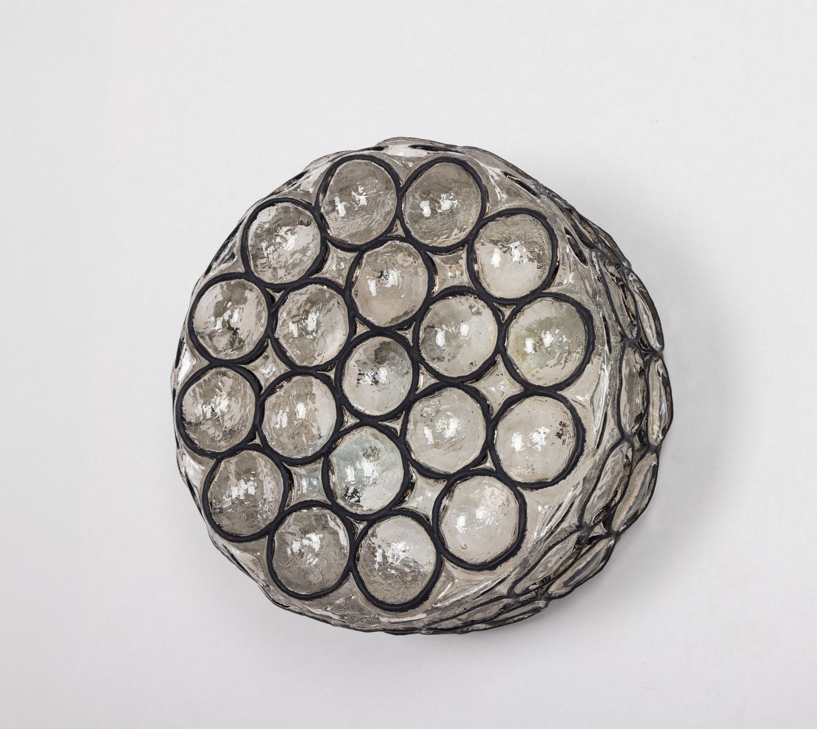 1 Of 5 Iron And Glass Wall Or Ceiling Lights By Limburg, Germany, 1960s photo 1068.0
