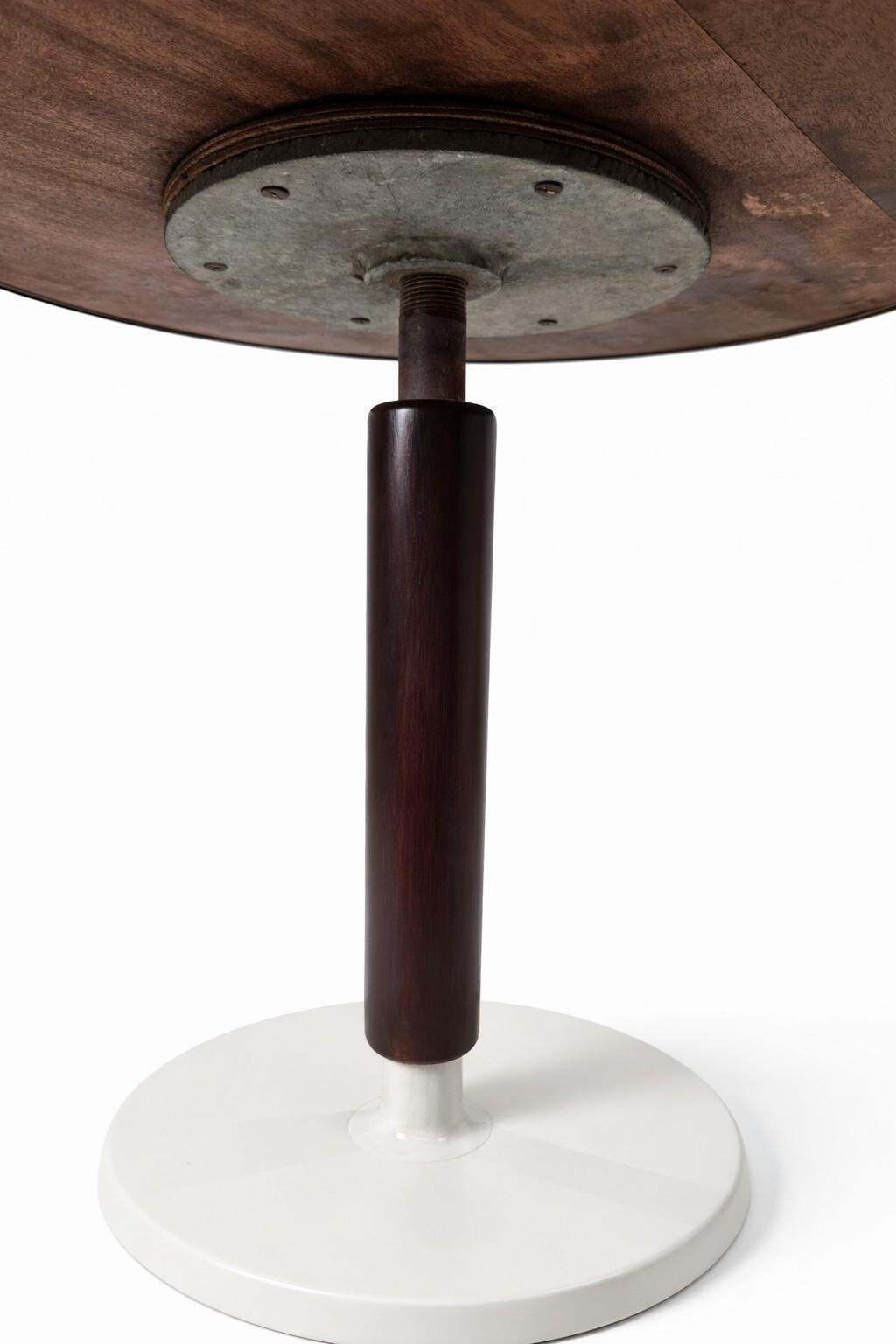 1950s Italian Yacht Side Table, Burl And Brass Restored photo 3070.0