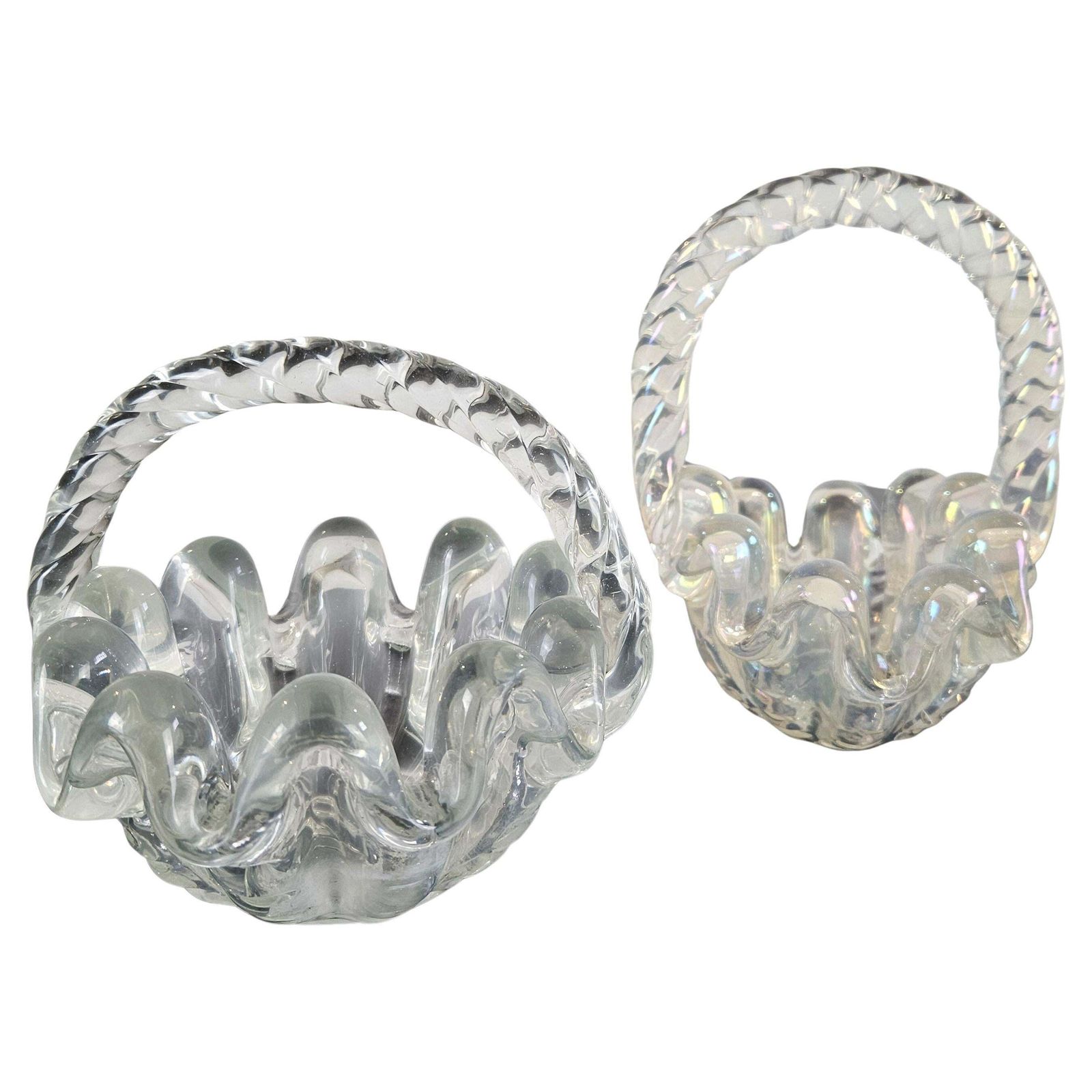 Pair Of Grosse Costolature Bowl By Ercole Barovier For Barovier & Toso, 1940's