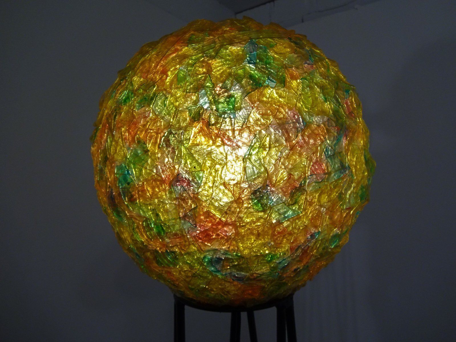 Large Italian Fiberglass Floor Lamp, 1960s photo vinterior