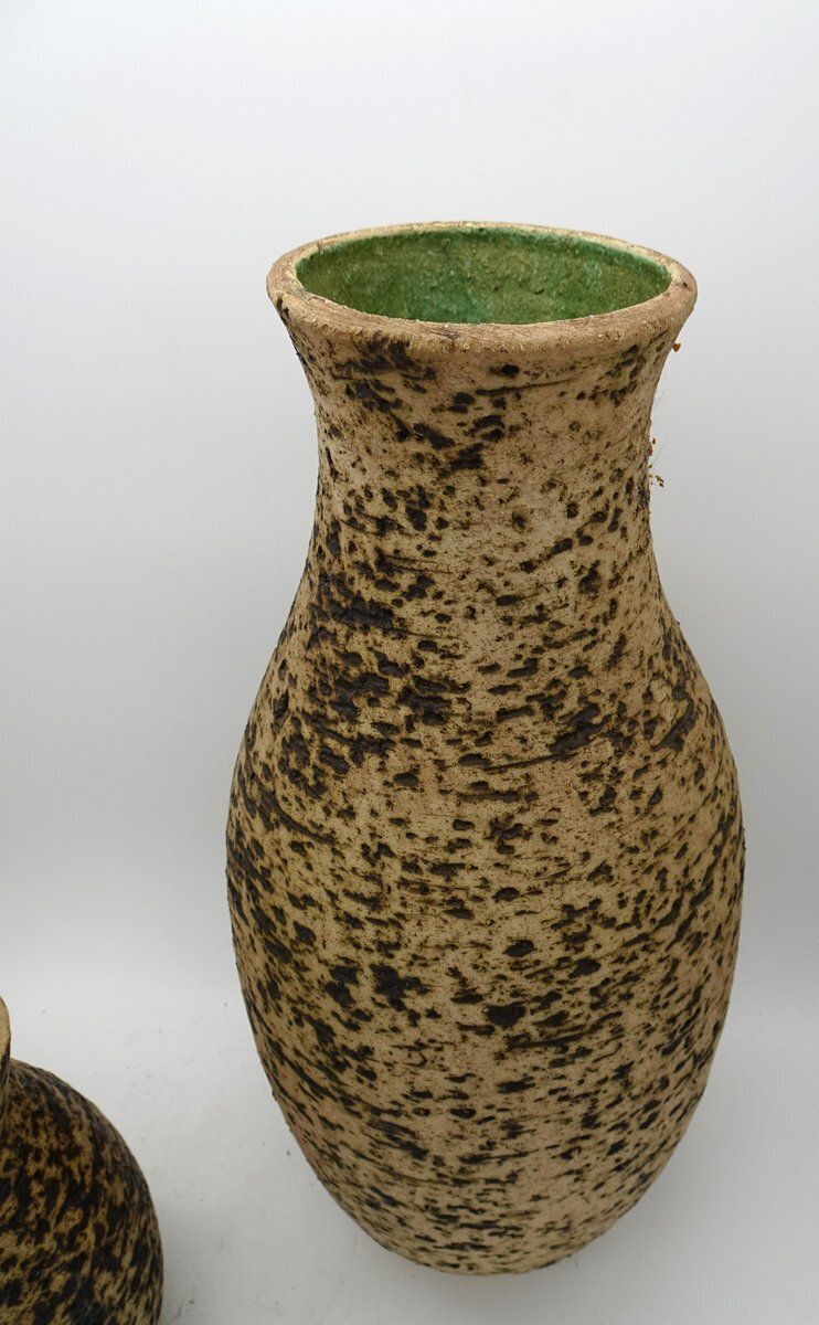 Dutch Ceramic Birch Bark Series Vase From Pieter Groeneveldt, 1960s, Set Of 3 photo vinterior