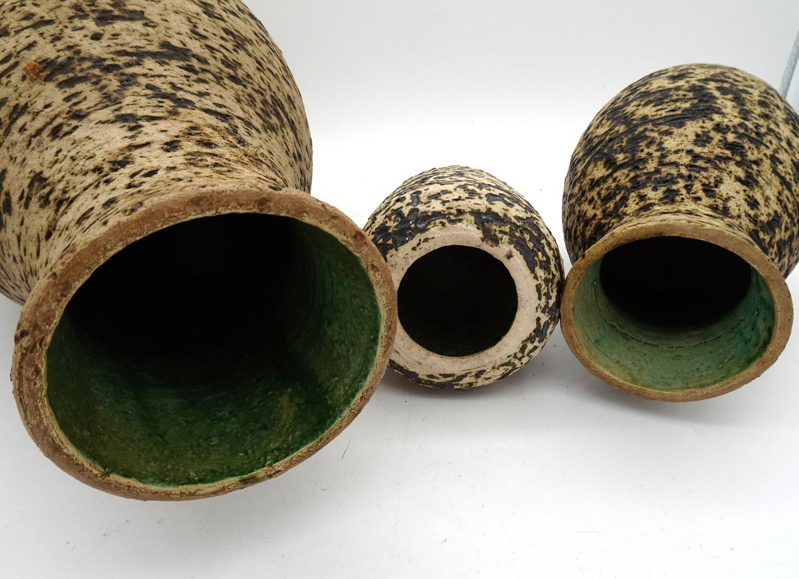 photo furniture Dutch Ceramic Birch Bark Series Vase From Pieter Groeneveldt, 1960s, Set Of 3