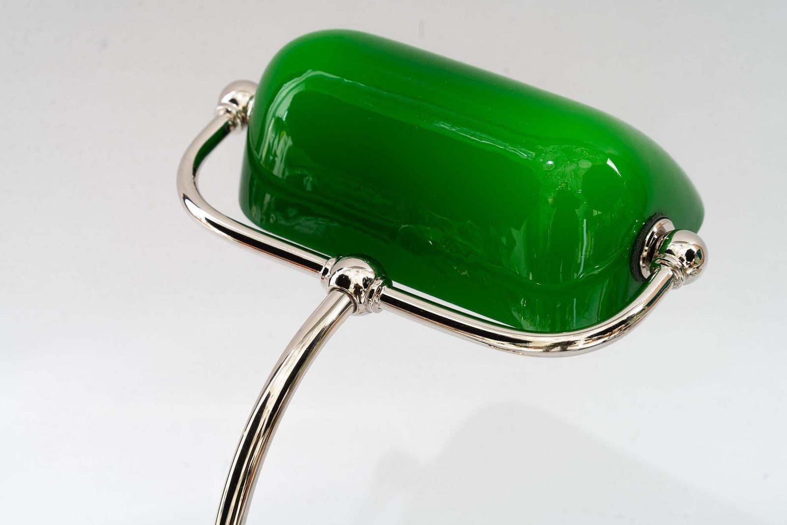 Art Deco Banker Lamp With Green Glass Shade Vienna Around 1920s photo furniture