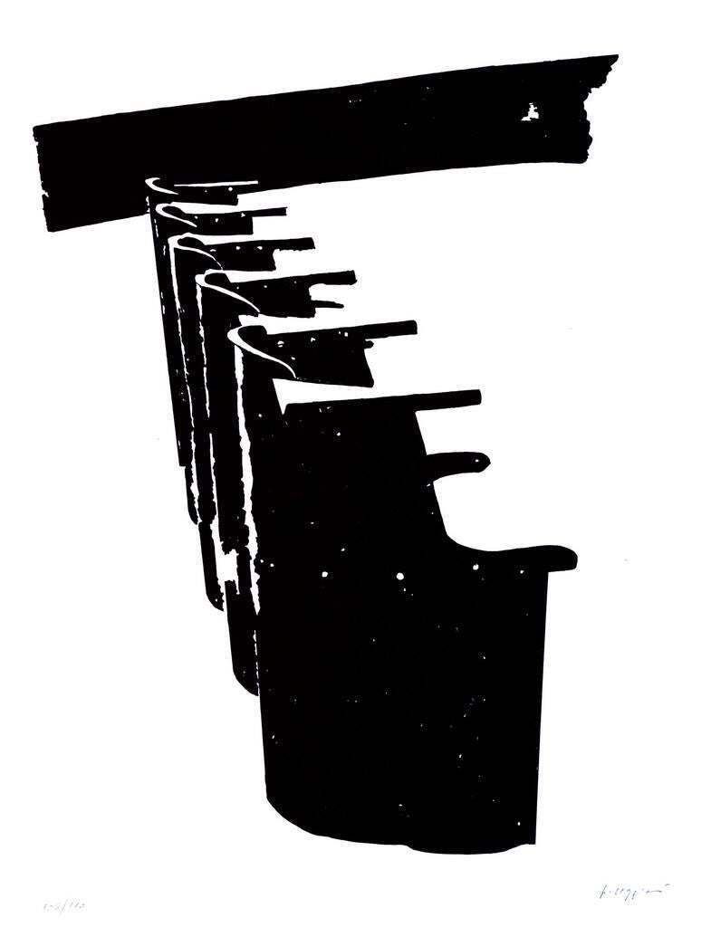 Pino Reggianibenches   Lithograph By Pino Reggiani   19701970