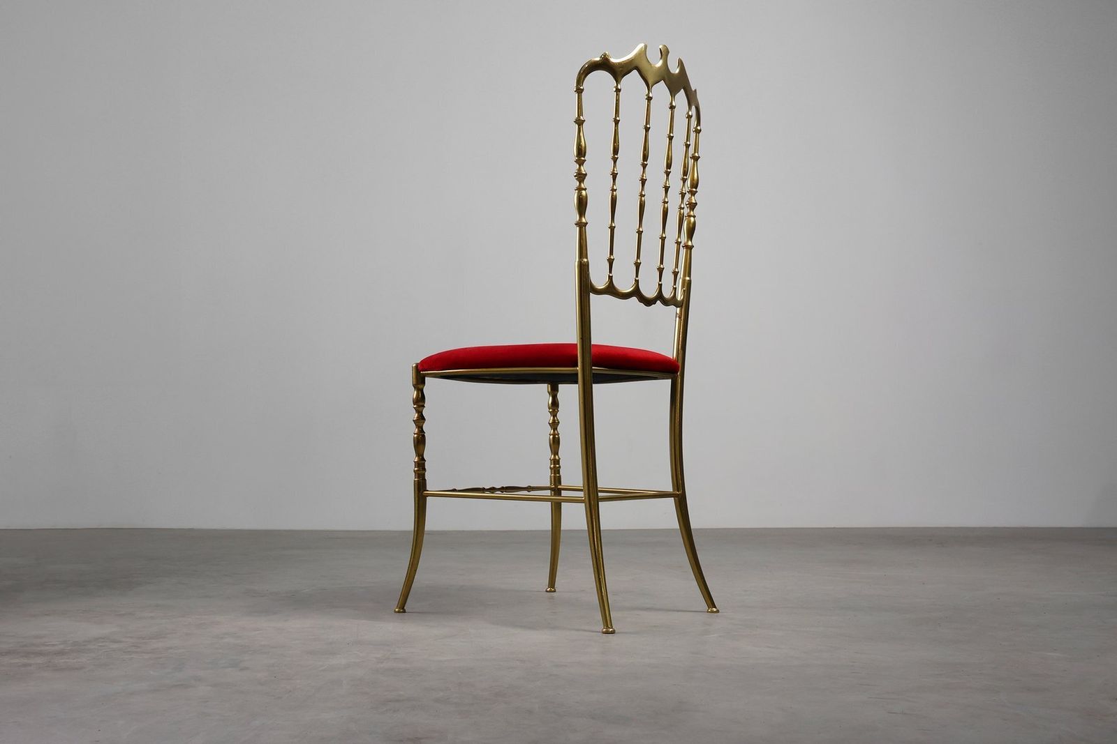Hollywood Regency Brass Chiavari Chair From Giuseppe Gaetano Descalzi, Italy, 1950s photo buy