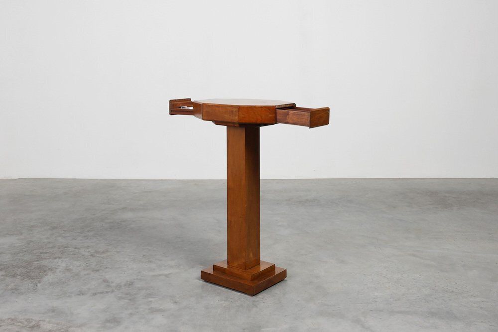 Art Deco Side Table With Drawers & Integrated Ashtray, France, 1925 photo furniture