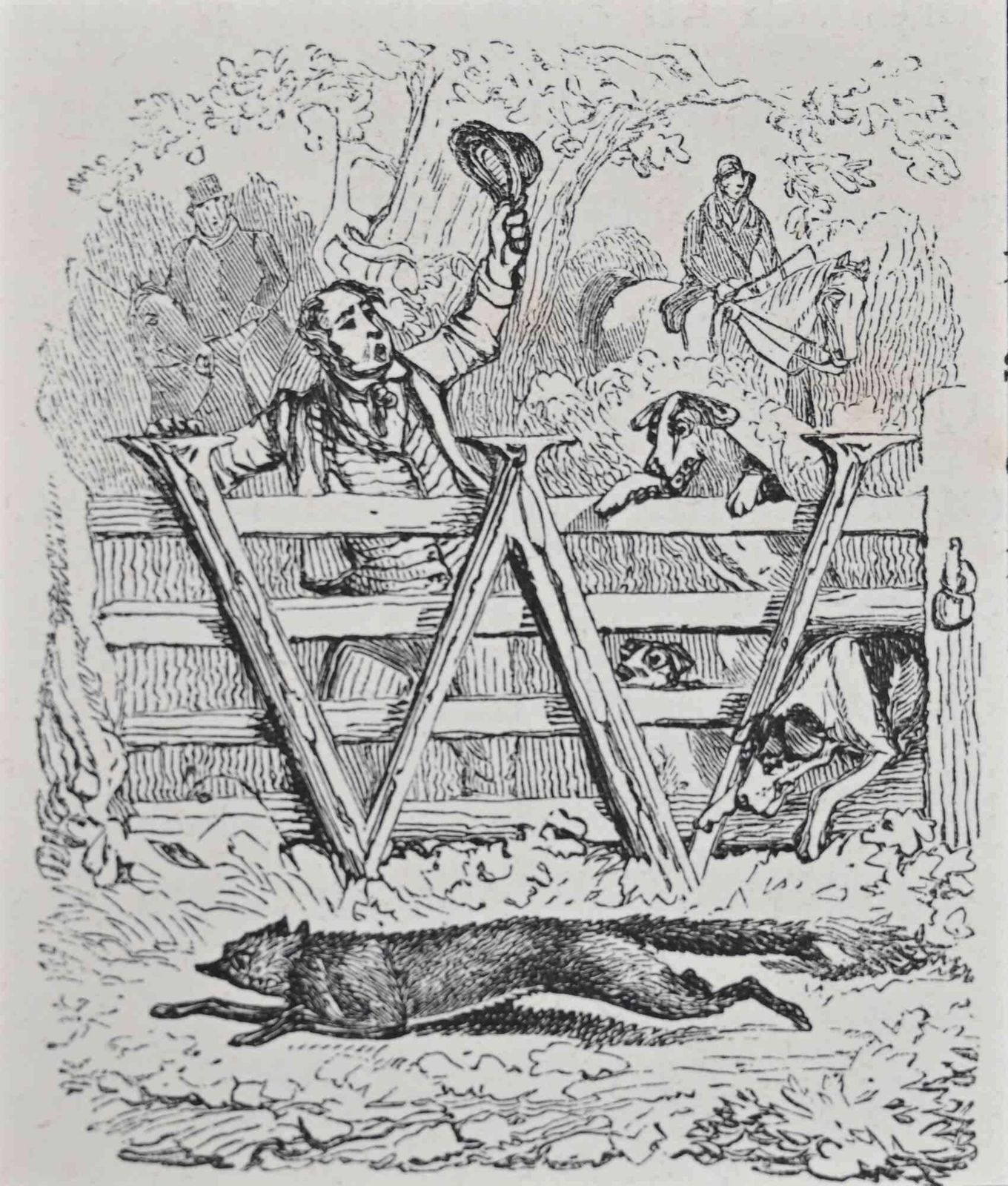 Henry Alkenthe Death Of The Fox   Lithograph By Henry Alken   18461846