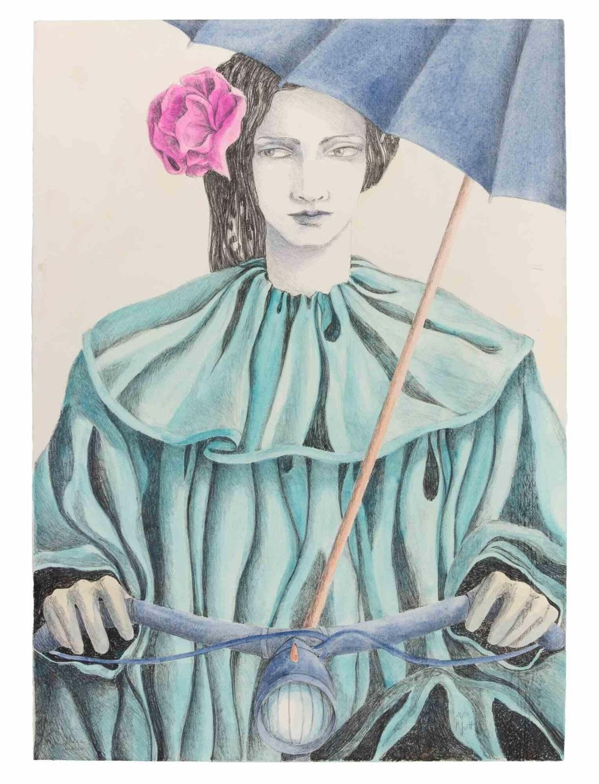 Paola Grottthe Bike Trip   Lithograph By Paola Grott   1990s1990s